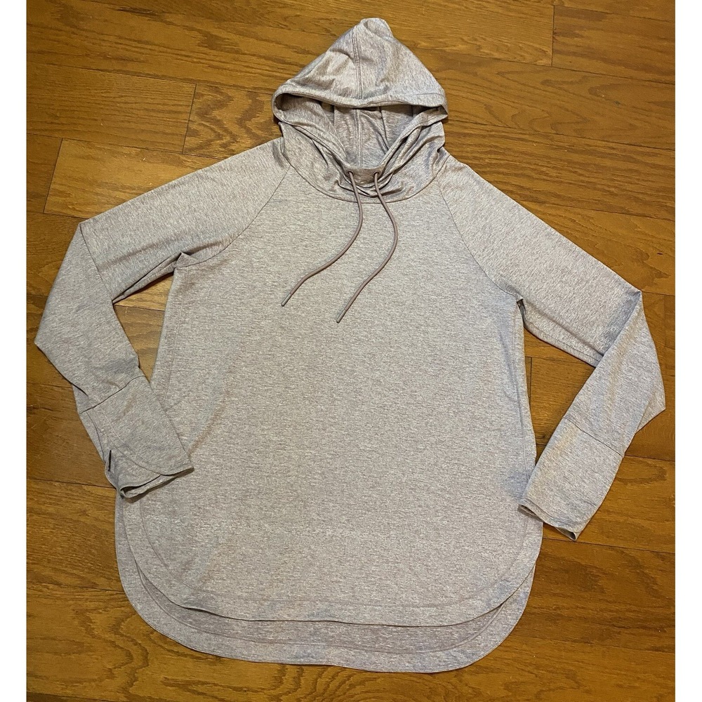 Athleta Top Womens L Purple Uptempo Hoodie Sweatshirt Thumbholes Excellent Condi